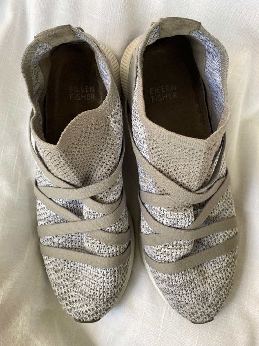 EILEEN FISHER Xanady Sustainable Mesh Slip-on Sneaker Size 8.5, TAUPE
